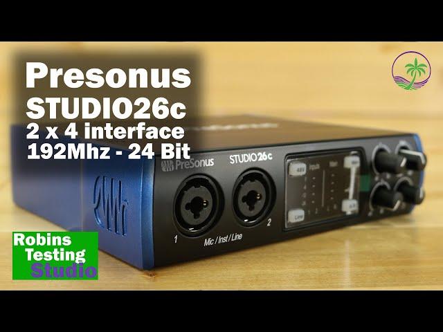 Introduction of the Presonus STUDIO 26c Audio Interface & Sound Test.