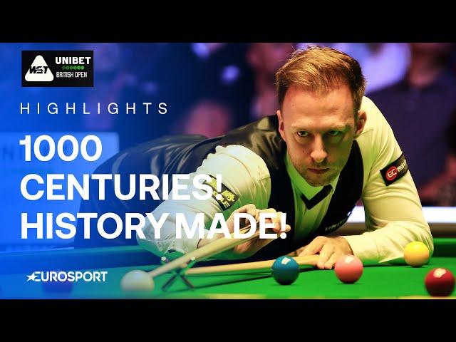 Judd Trump has reached 1000 𝐜𝐞𝐧𝐭𝐮𝐫𝐢𝐞𝐬 in professional snooker  | Eurosport Snooker