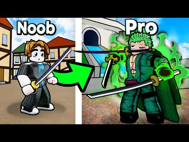 Noob To PRO With ONLY SWORDS In Blox Fruits (Roblox)