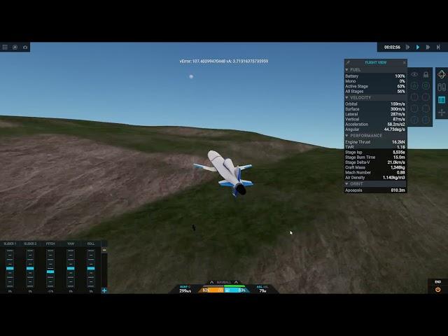 Cruise Missile Terrain Contour Matching Test - SimpleRockets 2