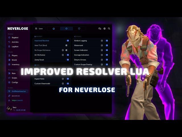 Improved Resolver lua Neverlose ( Обзор Anti Neverlose.lua) by Secs