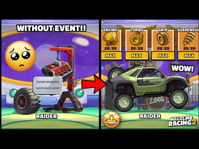 I UNLOCKED RAIDER WITHOUT FINISHING ANY EVENT!? - HILL CLIMB RACING 2