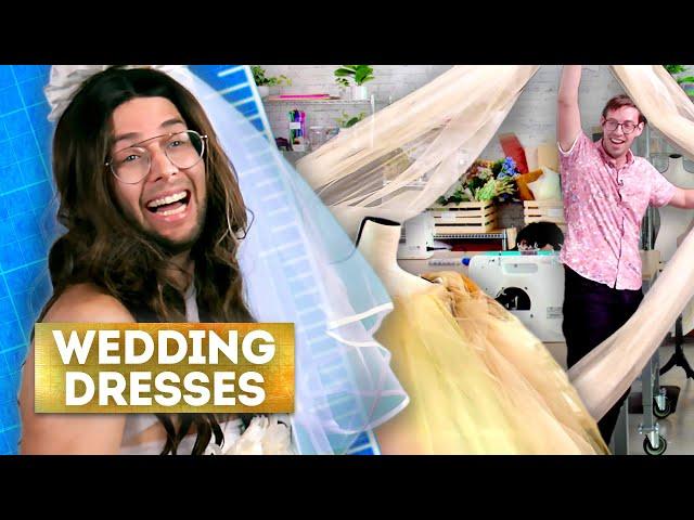 Try Guys Design Wedding Dresses Without Instructions