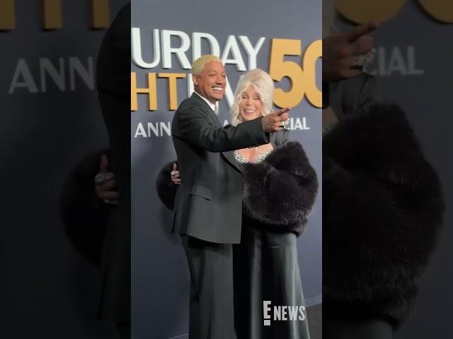 We believe Cher and Alexander Edwards have arrived to the #SNL50 red carpet. 