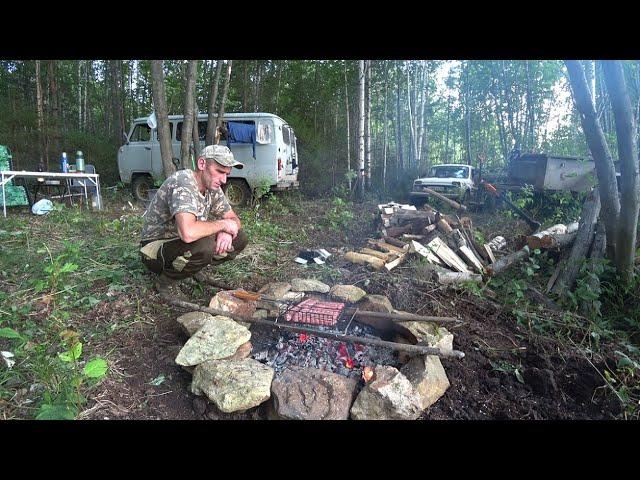 ЖИВЁМ ЧЕТЫРЕ ДНЯ В ТАЙГЕ! ИЩЕМ И КОПАЕМ МЕТАЛЛ! ЛОВИМ ЩУКУ!(ЧАСТЬ №1)