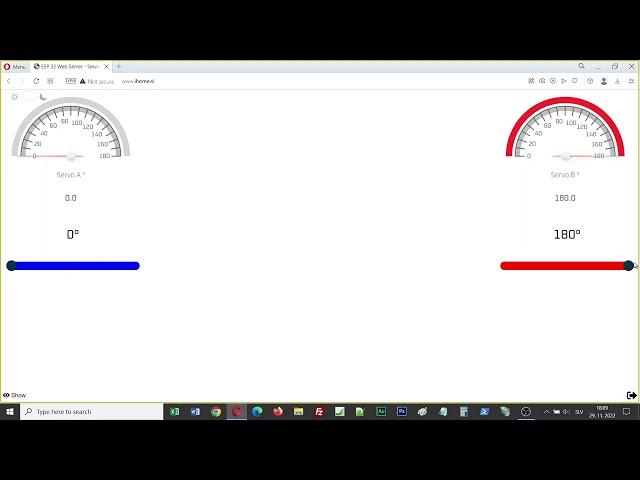 esp32 async webserver,  servo motors controll with login