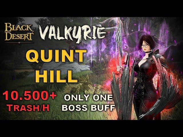 BDO | Valkyrie Awakening PvE - Quint Hill | Combo & Addons | Lv.2 One Boss Buff | 10.500+ Trash/H |