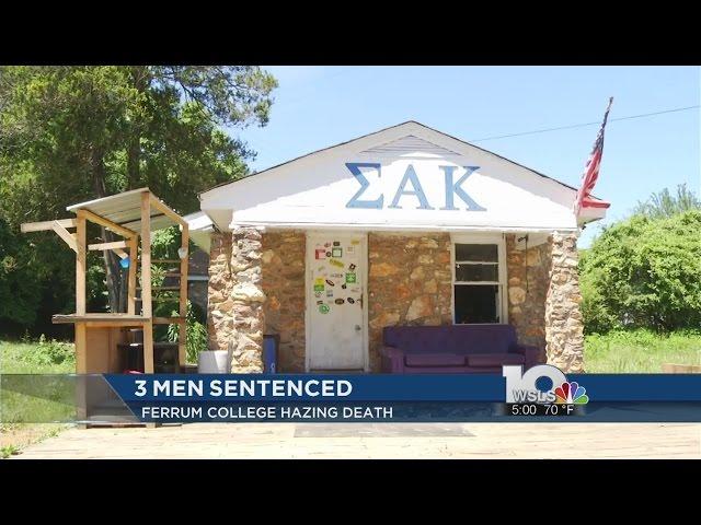 Three men sentenced for Ferrum College hazing death