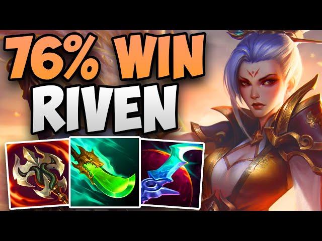 76% WIN RATE RIVEN MAIN IN CHALLENGER! | CHALLENGER RIVEN TOP GAMEPLAY | Patch 14.12 S14