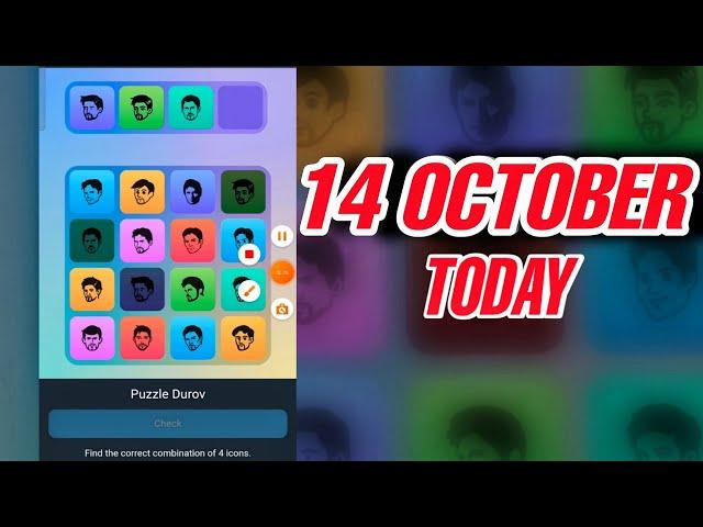 14 October Major puzzle durov Solved Today | Major Daily combo card 14 October Major puzzle duro