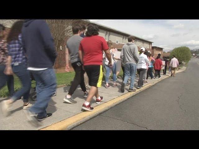 Dalton HS students show support for teach who shot through classroom window