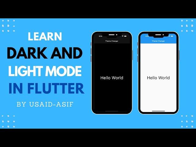 How to switch between Light and Dark mode in flutter