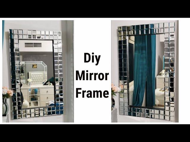 Diy MIRROR FRAME with Glass Tiles //Diy WALL mirror DECOR