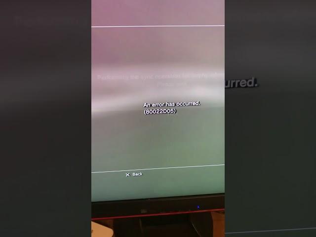 PS3 trophy sync error 80022D05 now in 2021