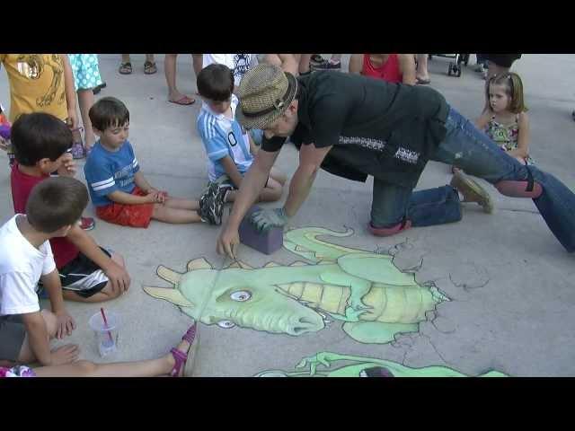 Chalk Artist David Zinn at the Ann Arbor Summer Festival #1