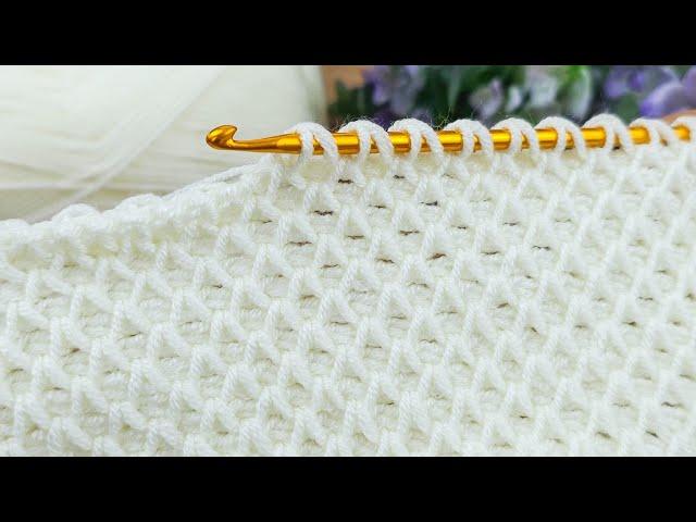 Wow...! Let's watch How To Make Tunisian Crochet Baby Blanket Explation Making #Crochet #knitting