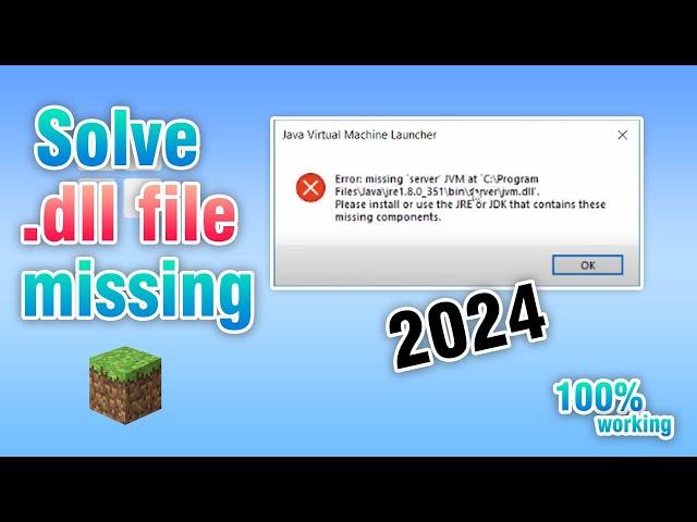 Solve Tlauncher jvm.dll file missing || Minecraft critical error 2023