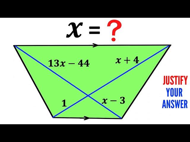 Can you solve for X? | Green Trapezoid | Trapezium | Important Geometry and Algebra skills explained