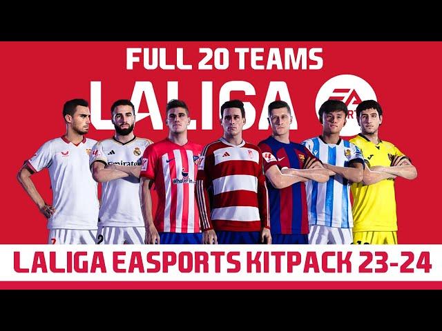 PES 2021 - NEW LALIGA EA SPORTS KITPACK SEASON 2023-2024 | 20 Teams + New Font