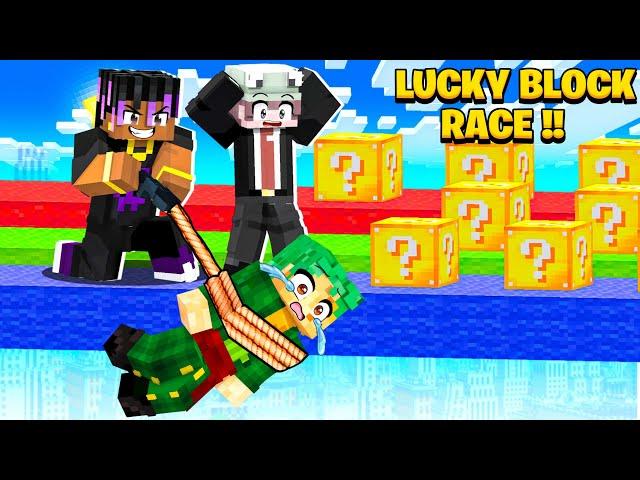 I USED GRAPPLER TO CHEAT IN LUCKY BLOCK RACE|RON9IE