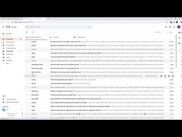 Как заблокировать пользователя Gmail на Windows?