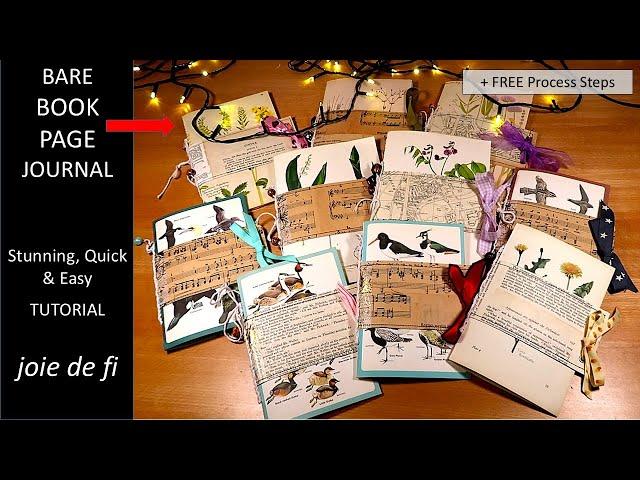 BARE BOOK PAGE JOURNAL  Stunning Quick & Easy ⭐Tutorial
