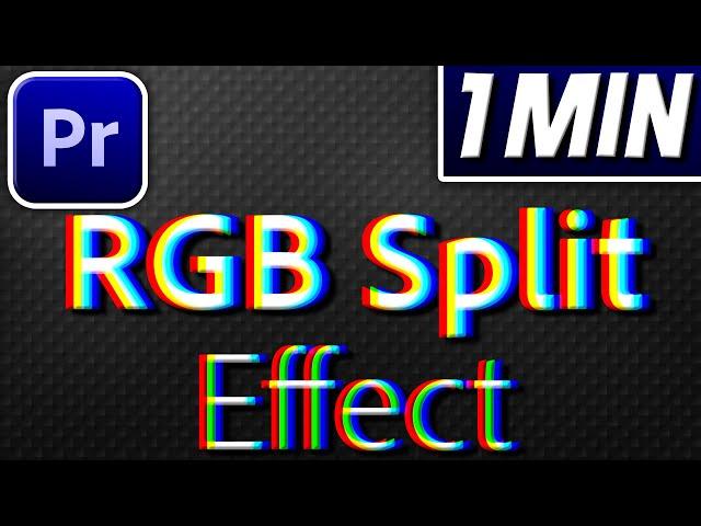 How To Add RGB Split Effect Adobe Premiere Pro | Quick Tutorial