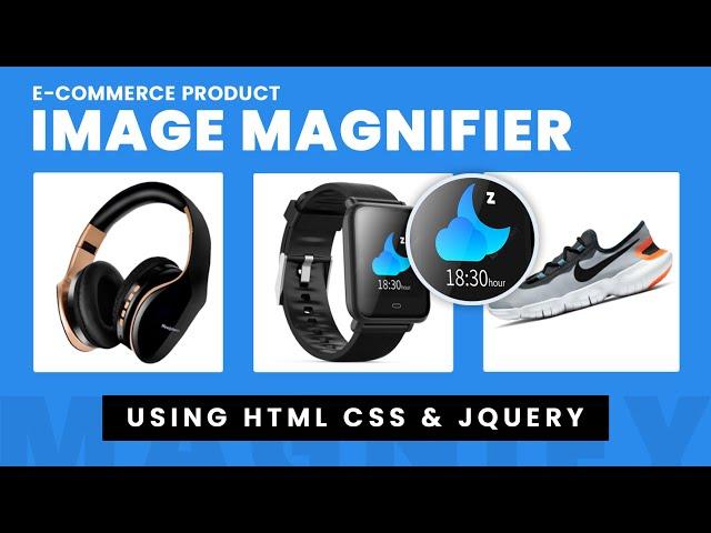 Image Magnifier On Mouse Hover - Using Magnify JS | Glass Lens Zoom Style - CSS, HTML & JQuery