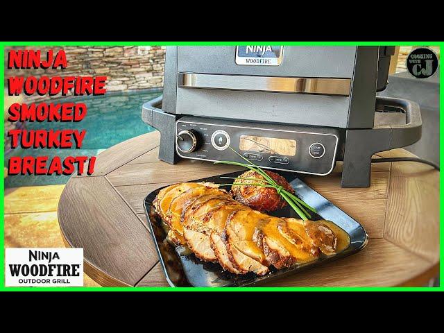 NINJA WOODFIRE GRILL SMOKED TURKEY BREAST! Ninja Woodfire Grill Recipes!