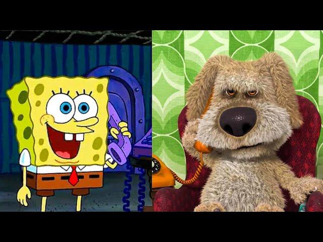 Talking Ben call prank with Spongebob, Mr. Krabs, Squidward and others