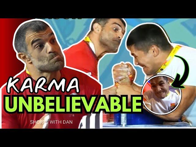 When Karma Strikes: The Unbelievable Game of Arm Wrestling | Vakhtang akhobadze #armwrestling