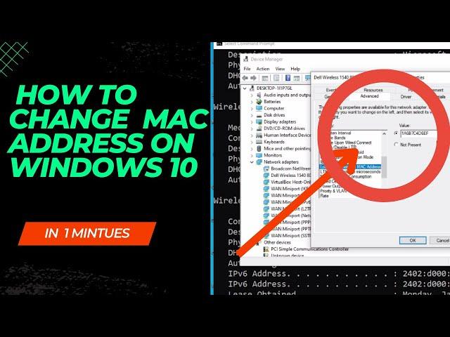 HOW TO CHANGE MAC ADDRESS ON WINDOWS 10