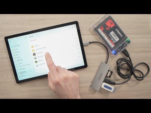 Samsung Galaxy Tab A : How to Connect External Storage (USB Drive, SSD, SD Card, Hard Drive..)