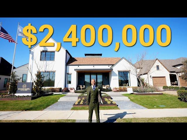 TOURING A $2,400,000 LUXURY MODERN HOME IN PROSPER TX | WITH MAN MADE LAGOON IN WINDSON RANCH.