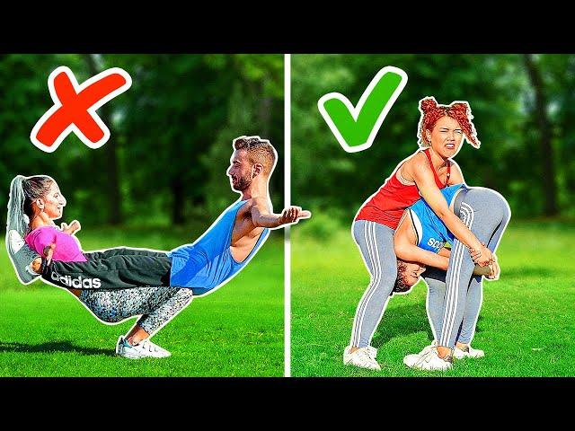 ULTIMATE ACROBATICS CHALLENGE! PRO vs NOOB || Impossible Gymnastic Tricks By 123 GO! CHALLENGE