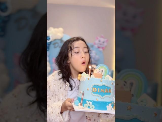KUE ULTAH DINAR WARNA BIRU, KALO KALIAN SUKA KUE ULTAH WARNA APA? #shorts