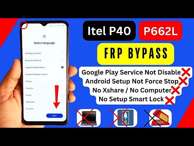 Itel P40 FRP Bypass Without Pc New Method | Itel P662L Frp Bypass | Itel P40 Google Account Bypass