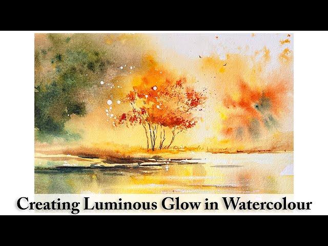 Luminosity and Light in a Watercolour Landscape | Loose Expressive Painting Style Demonstration