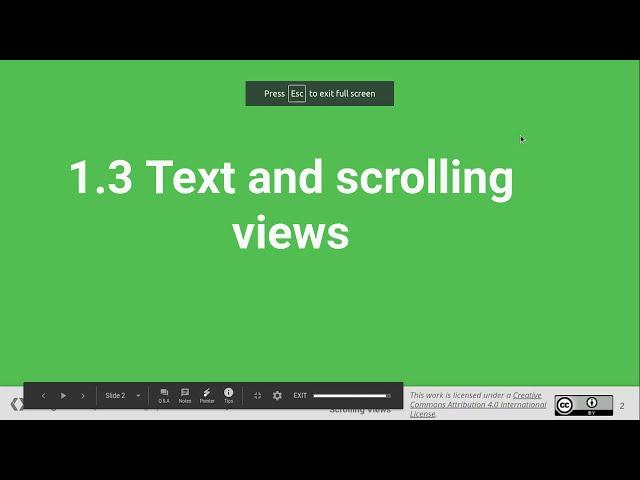 1.3: Text and scrolling views (slide)