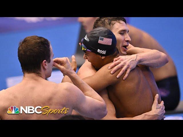 Jersey boys anchor USA to first relay gold at Worlds in dominant medley relay win | NBC Sports