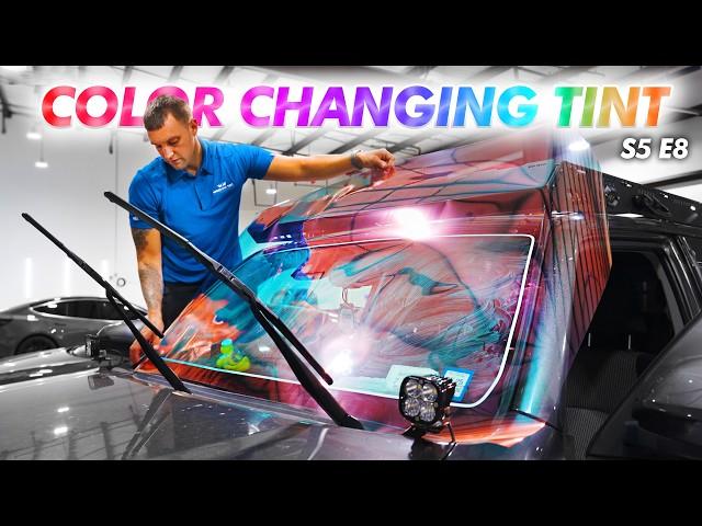 Tinting Over Existing Tint + Chameleon Windshield Installation | A Day In The Life - S5 / E8