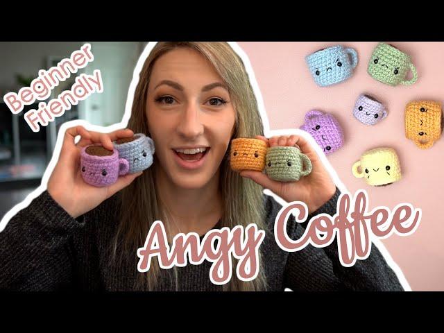 Upset/Angy Coffee Crochet Tutorial! BEGINNER FRIENDLY!