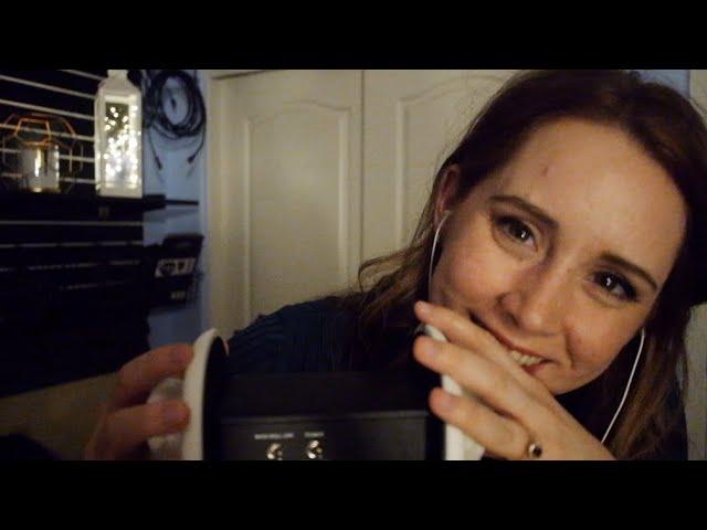 [ASMR] Unintelligible Whispering | Ear Touching | Soft Breathing | Mouth Sounds