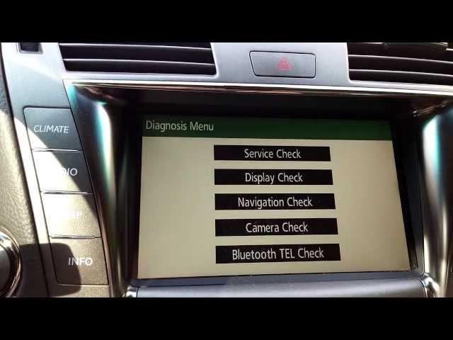 Сервисное меню Lexus LS460 Services menu