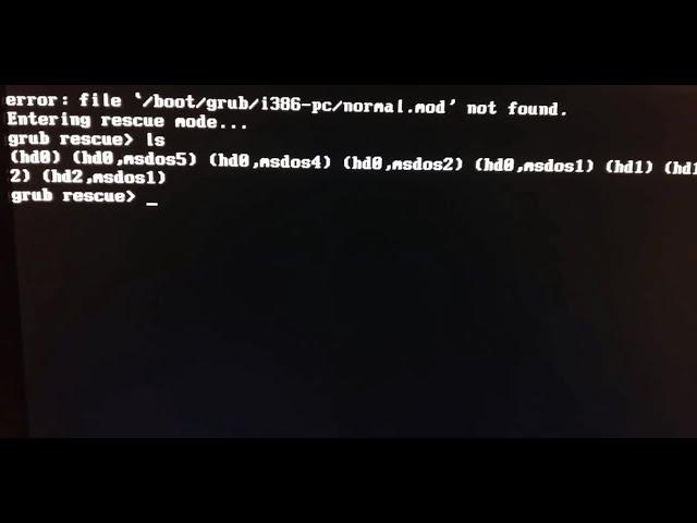 Easy Fixed Error: Unknown Filesystem Grub Rescue Mode