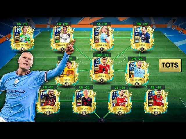 I Built UTOTS ( Ultimate Team Of The Season) Max Rated Squad! We Have Messi, Haaland! FIFA Mobile 23