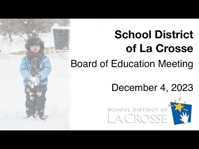 Board of Education Regular Meeting - December 4, 2023