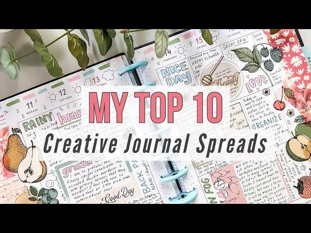 My Top 10 Favorite Creative Journal Spreads! Happy Planner Flip Through & Journaling Tips