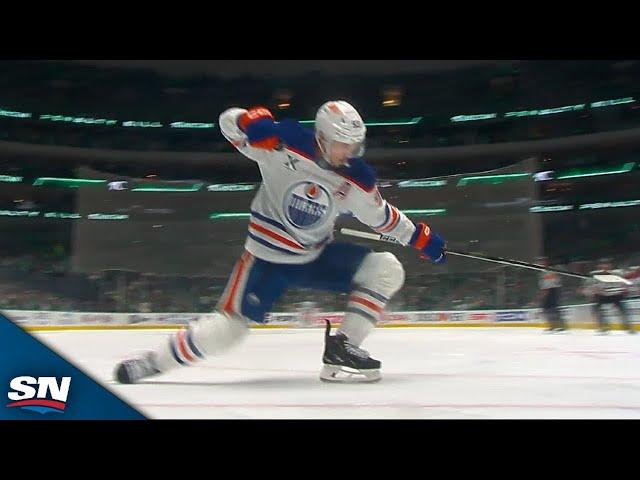 Oilers' Ryan Nugent-Hopkins Tips In Point Shot For Early Power-Play Goal