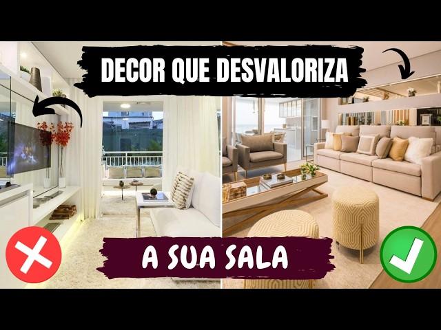 10 ERROS QUE DESVALORIZAM A SUA SALA DE ESTAR E JANTAR